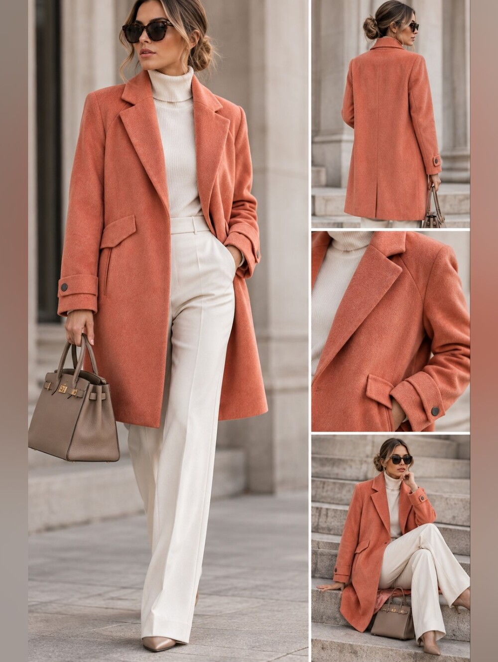 NWOT ASOS Classic Salmon Jacket Trench Coat Women’s US Size 4 with Pockets